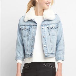 Gap Jean Jacket with removable faux fur collar